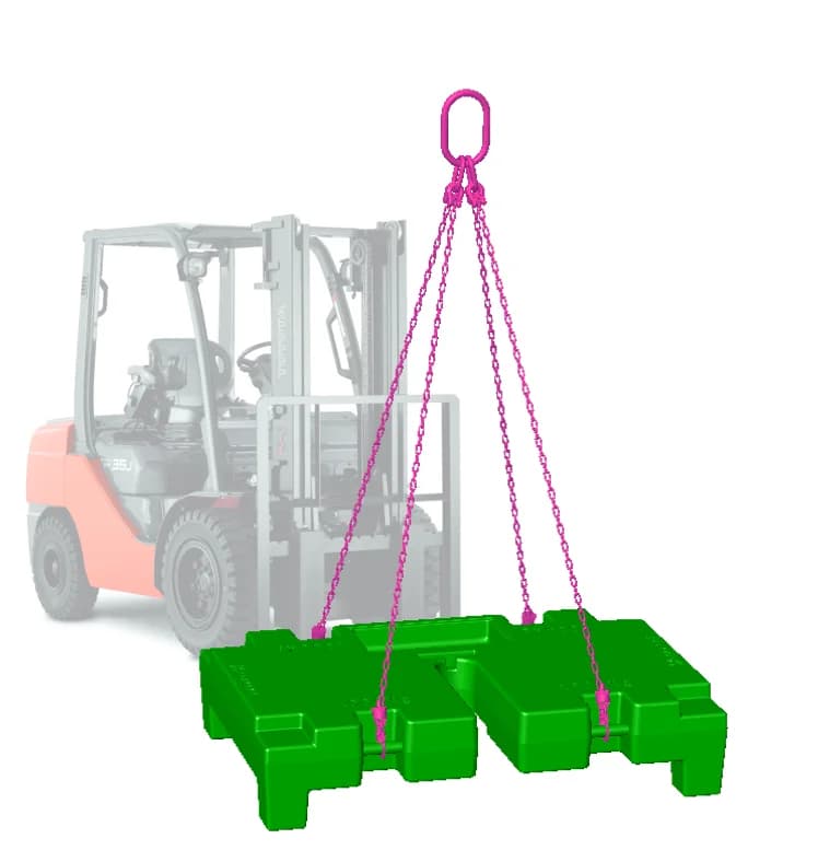 Massa ballast VGP van 1000 KG