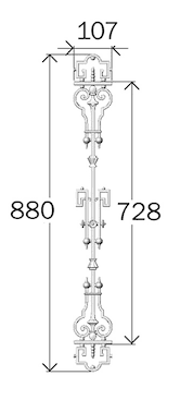 Balustrade, sierlijke leuning in gietijzer - Thumbnail 2