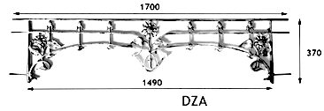 Raamsteun van gietijzer — ref DZA