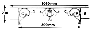 Raamsteun van gietijzer — ref IB