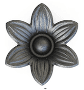 Decoratieve gietijzeren rozet - Lelie