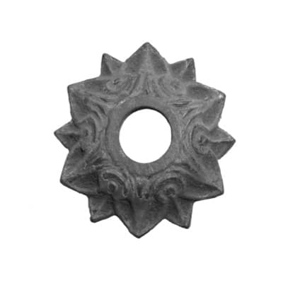 Decoratieve rozet van gietijzer - Zon
