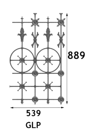 Balustrade, sierlijke leuning in gietijzer