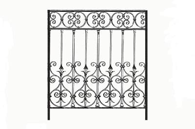 Balustrade, sierlijke leuning in gietijzer