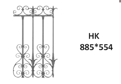 Balustrade, sierlijke leuning in gietijzer