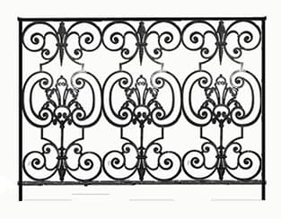 Balustrade, sierlijke leuning in gietijzer