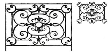 Balustrade, sierlijke leuning in gietijzer