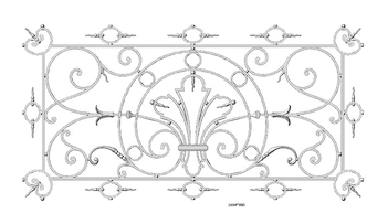 Balustrade, sierlijke leuning in gietijzer