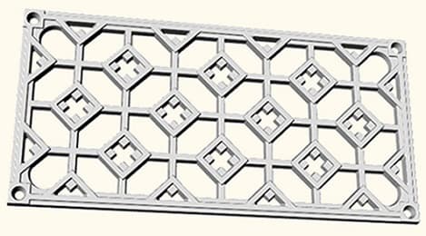 Rechthoekige grille