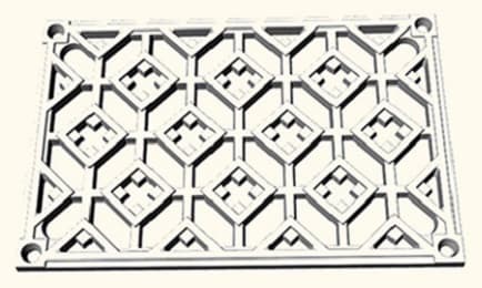 Rechthoekige grille