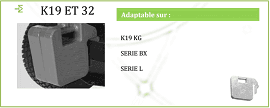 Massa van micro-tractor Kubota 32 kg - K32