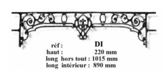 Raamsteun van gietijzer — ref DI