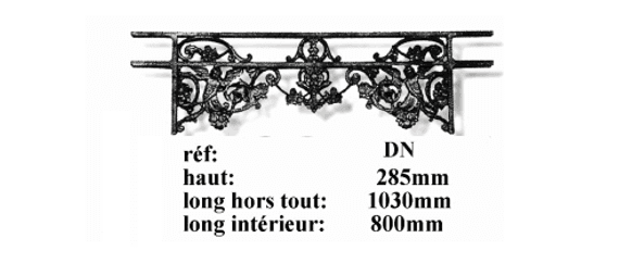 Raamsteun van gietijzer — ref DN