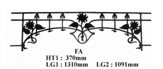 Raamsteun van gietijzer — ref FA
