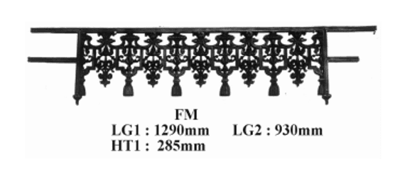 Raamsteun van gietijzer — ref FM